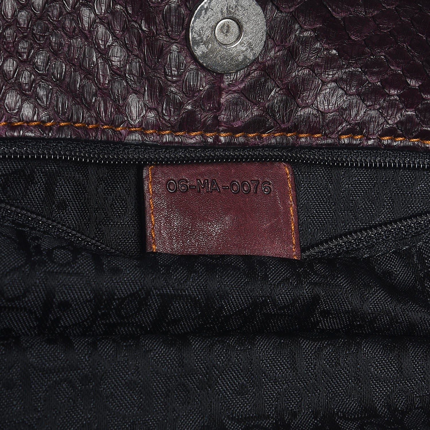 Christian Dior Python Calfskin Large Gaucho Red 7 of 7