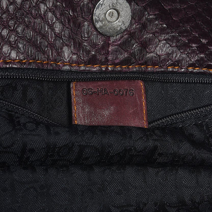 Christian Dior Python Calfskin Large Gaucho Red 7 of 7