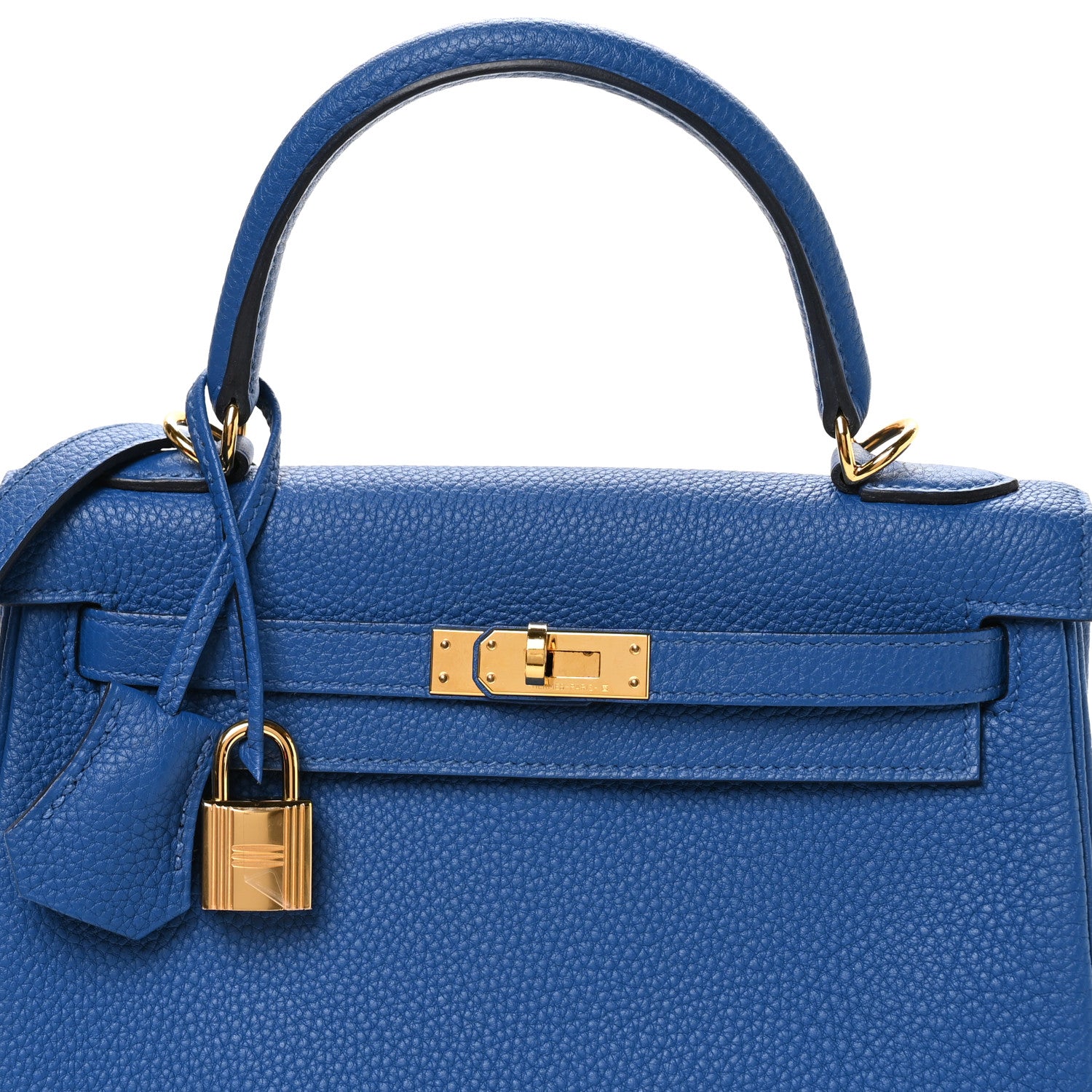 Hermes Togo Kelly Retourne 25 Bleu France 8 of 11