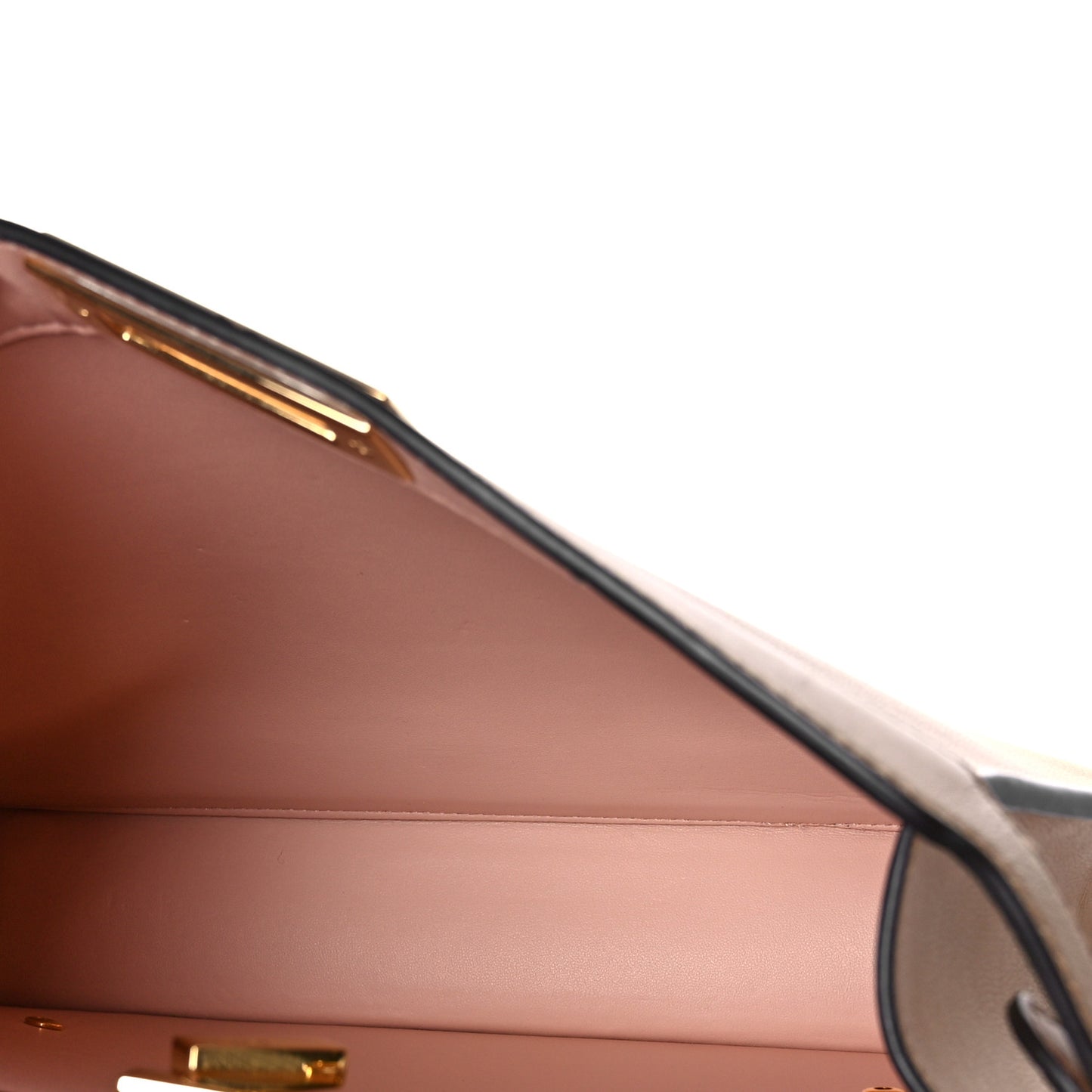 Vitello Seta Shiny Nappa Medium Peekaboo I SEE U Satchel Miele Scuro Light Rose