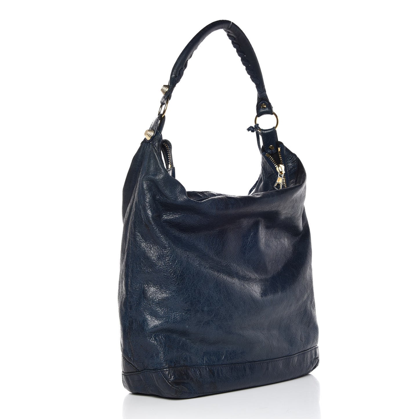 Agneau Giant 12 Gold Hardware Day Hobo Bleu Mineral
