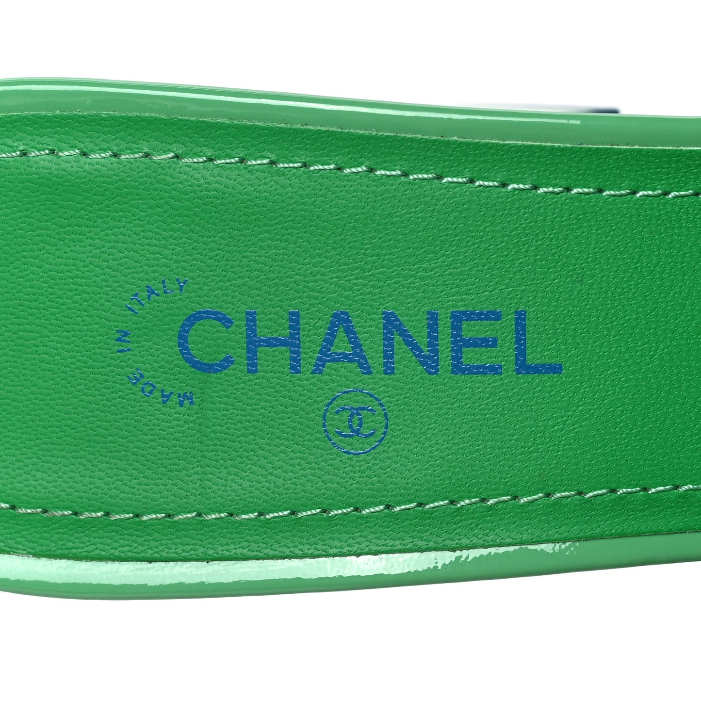 Patent Calfskin Sandals 38 Turquoise