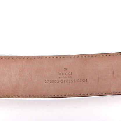 Gucci Metallic Calfskin Double G Belt 85 34 Brown 5 of 5