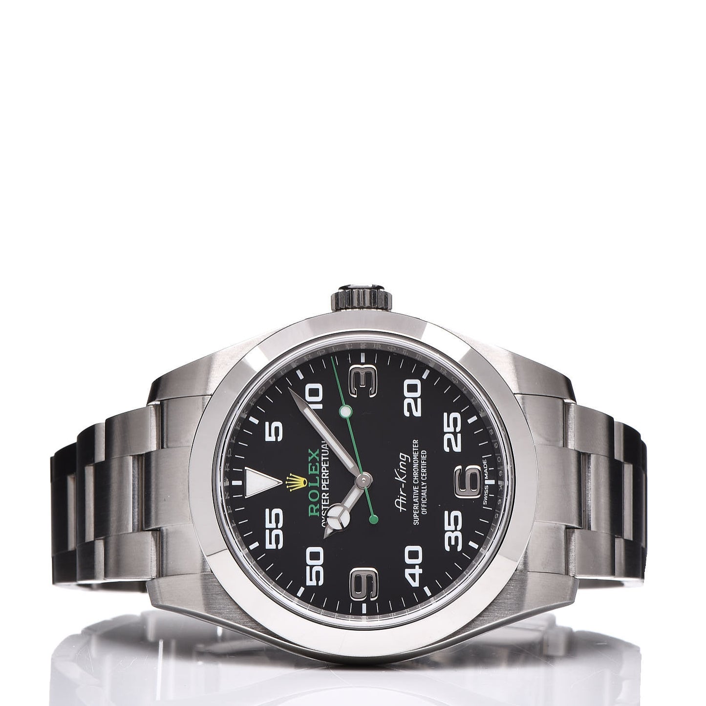 Stainless Steel 40mm Air-King Oyster Perpetual Watch Black 116900