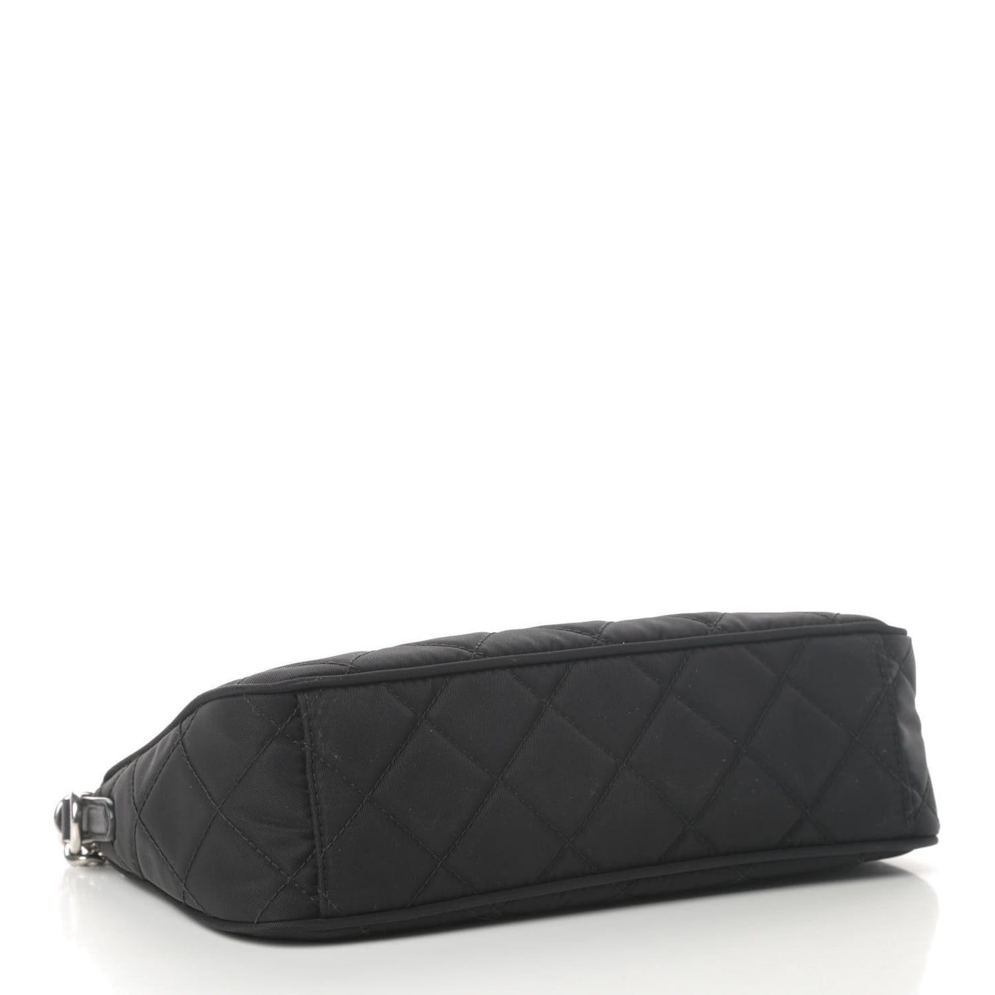Nylon Tessuto Impuntu Quilted Crossbody Bag Black
