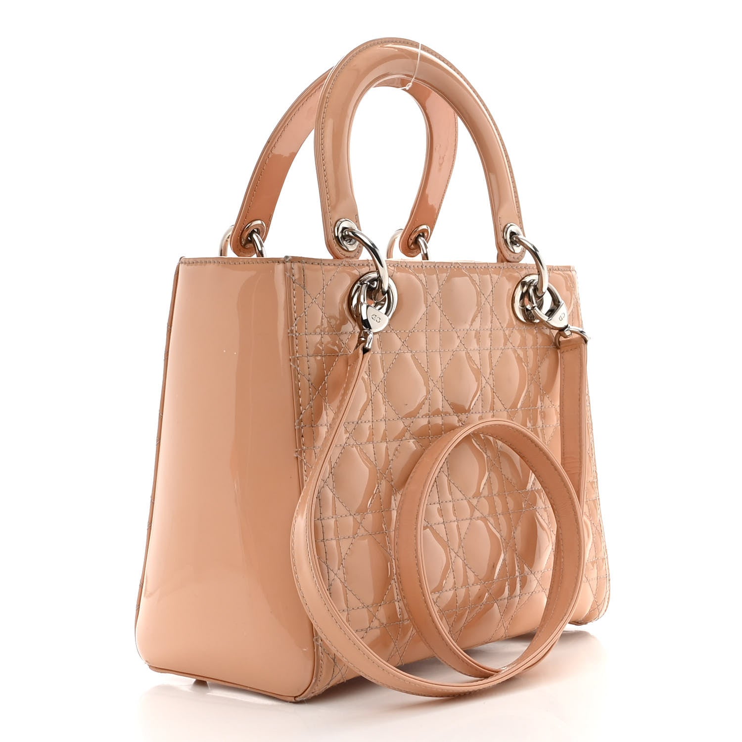 Christian Dior Patent Cannage Medium Lady Dior Rose Clair 4 of 22