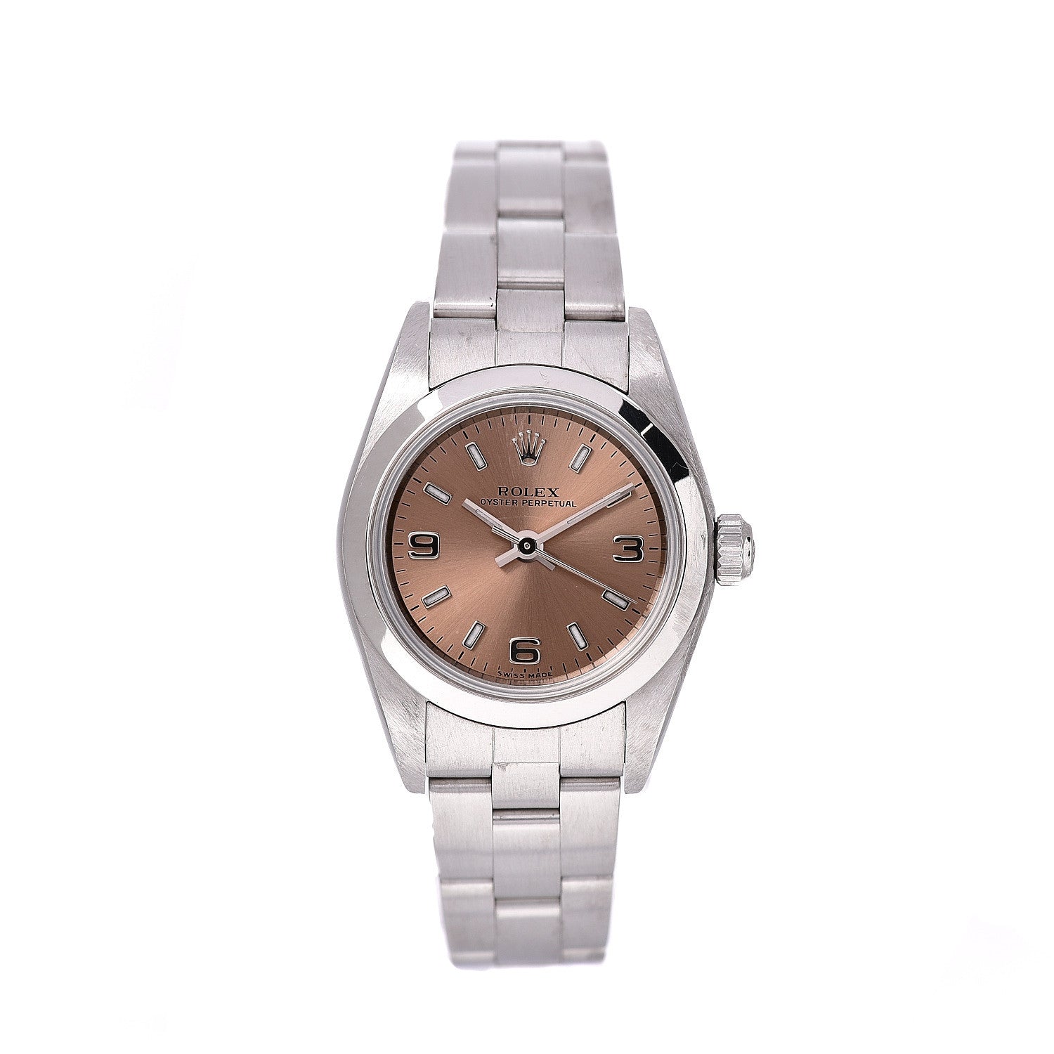 Rolex Stainless Steel 24mm Oyster Perpetual Watch Pink 76080 1 of 7