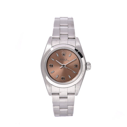 Rolex Stainless Steel 24mm Oyster Perpetual Watch Pink 76080 1 of 7