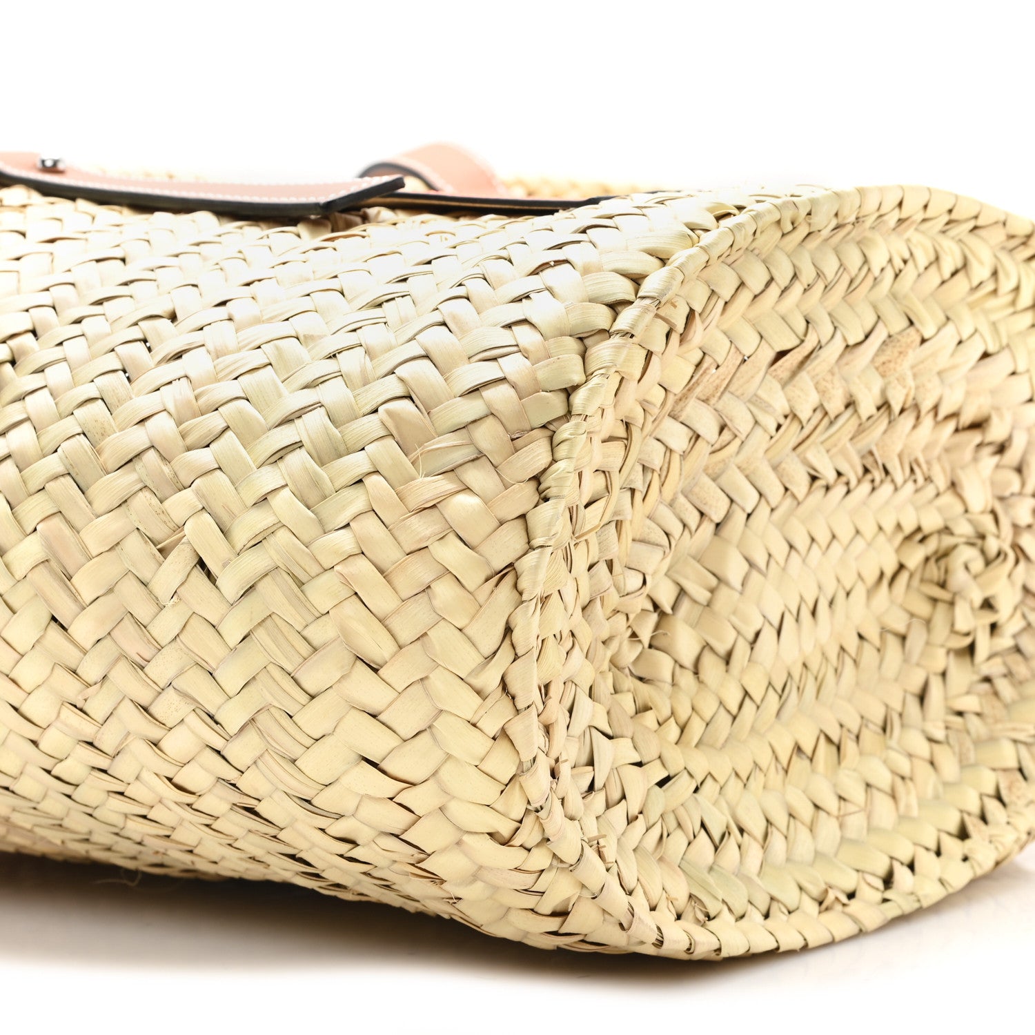 Loewe Raffia Basket Tote Bag Natural Tan Orange 7 of 11