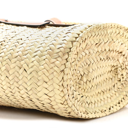 Loewe Raffia Basket Tote Bag Natural Tan Orange 7 of 11