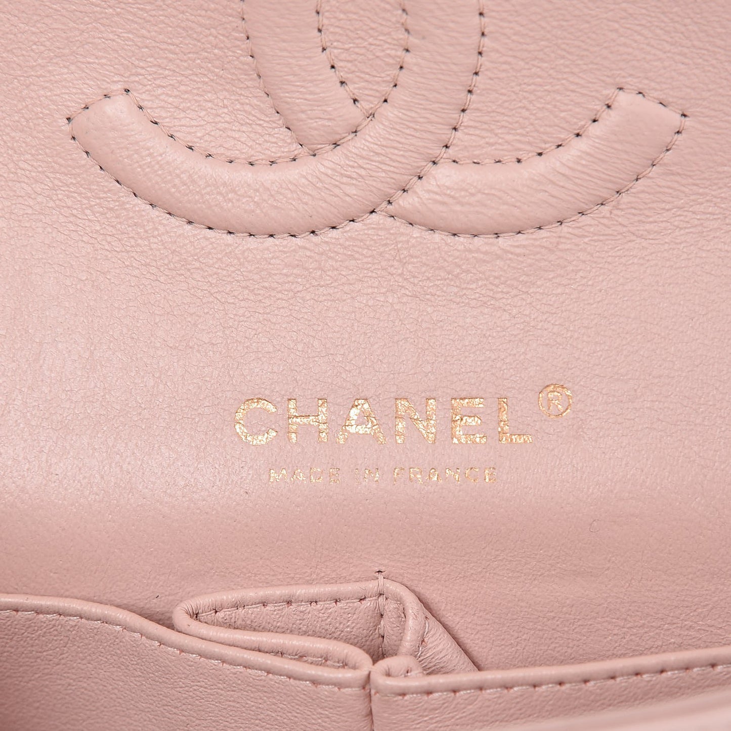 Lambskin Quilted Medium Double Flap Pink
