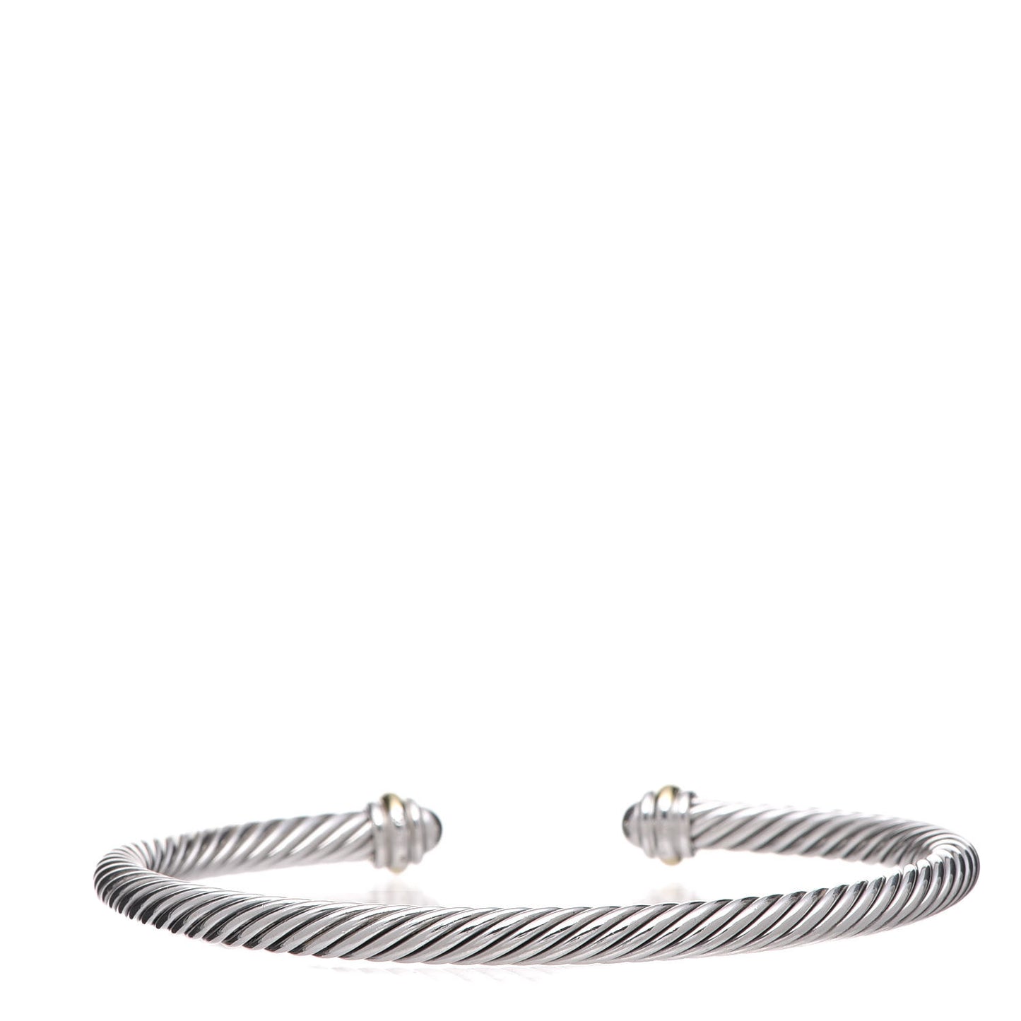 Sterling Silver 18K Yellow Gold 4mm Cable Classics Bracelet
