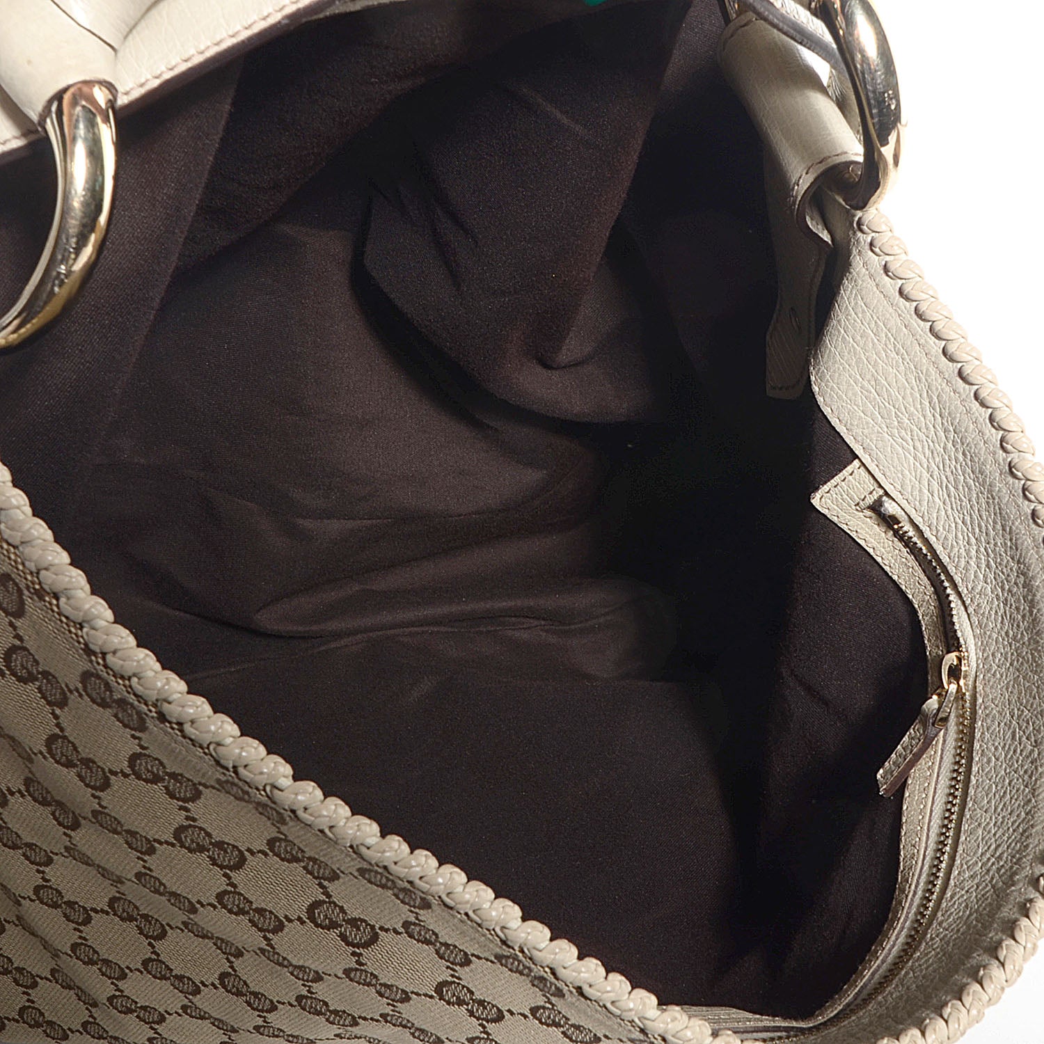 Gucci Monogram Large Horsebit Chain Hobo Off White 5 of 7