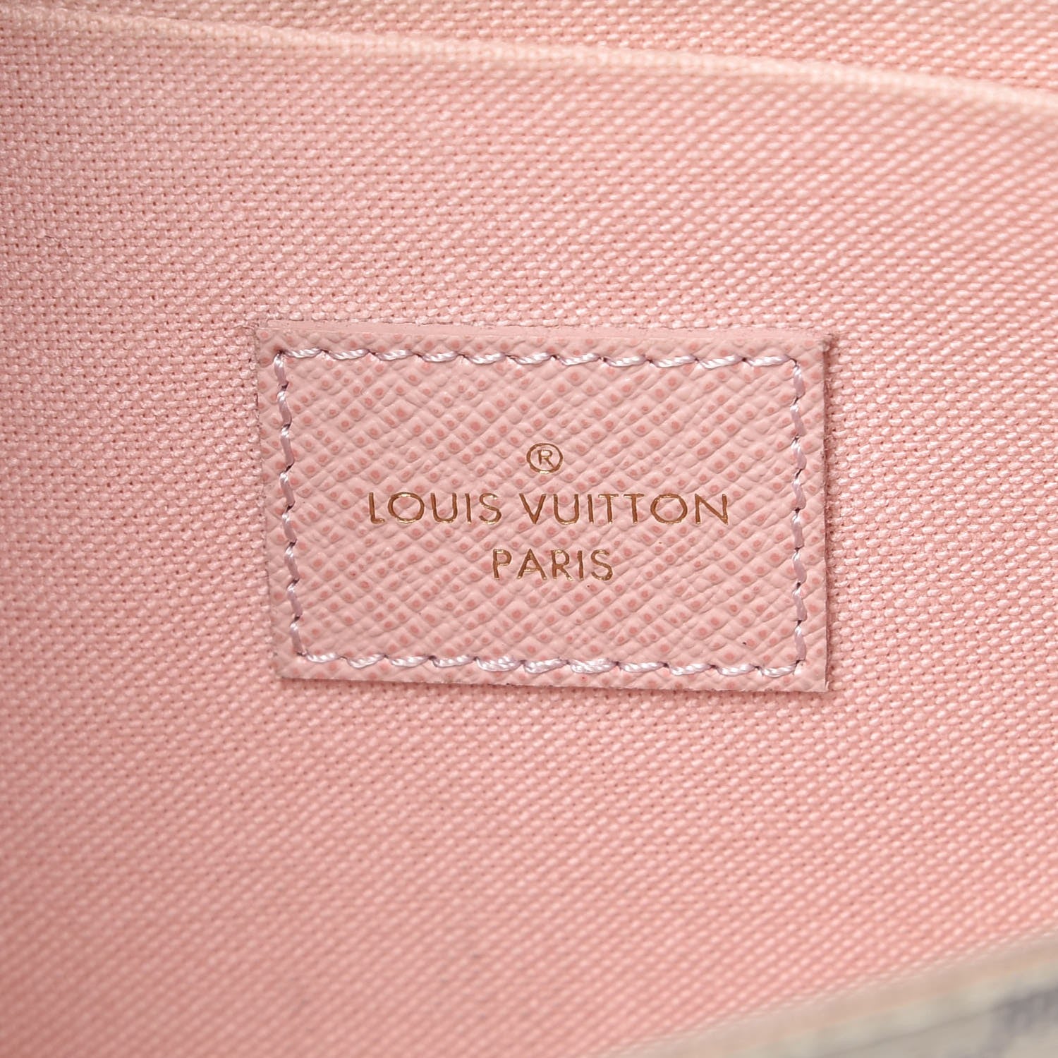 Louis Vuitton Damier Azur Pochette Felicie Chain Wallet Rose Ballerine 6 of 14