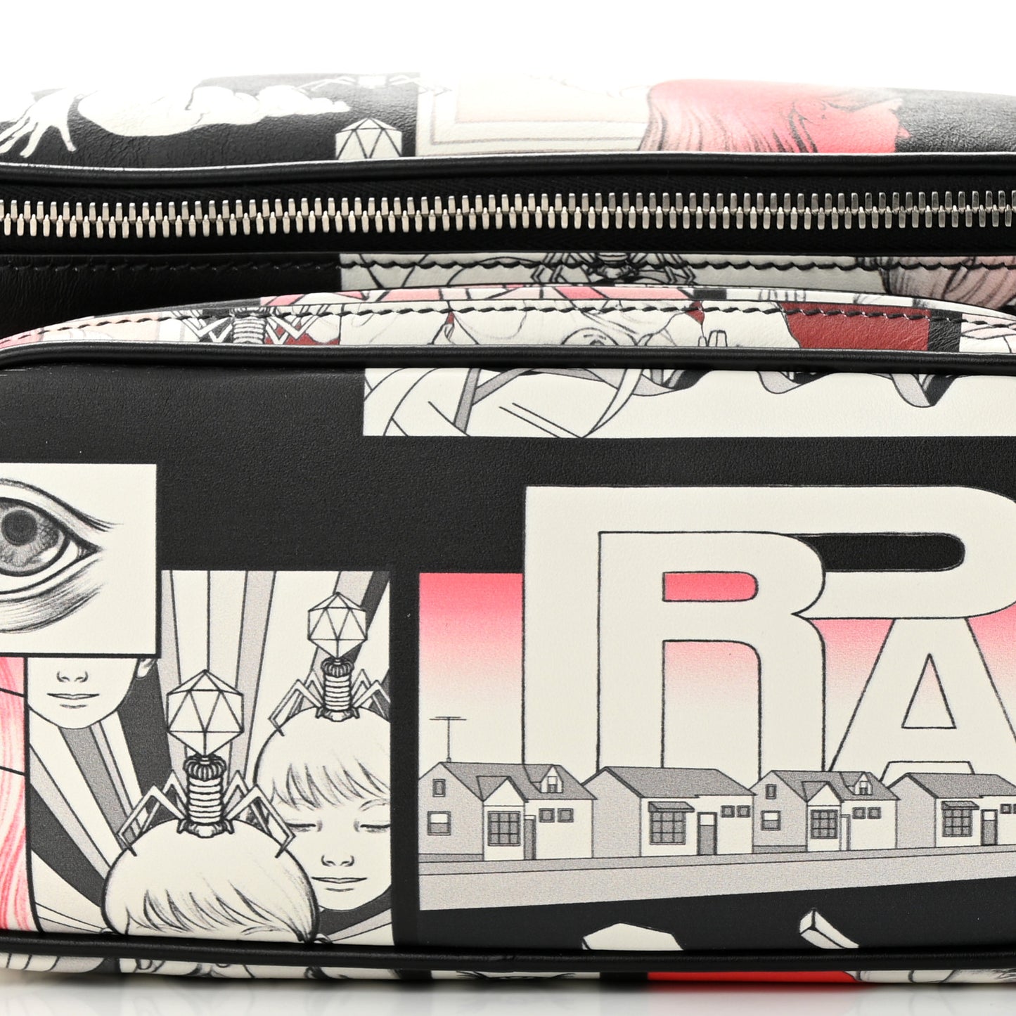 X JAMES JEAN Vitello DNA Flat Belt Bag Black
