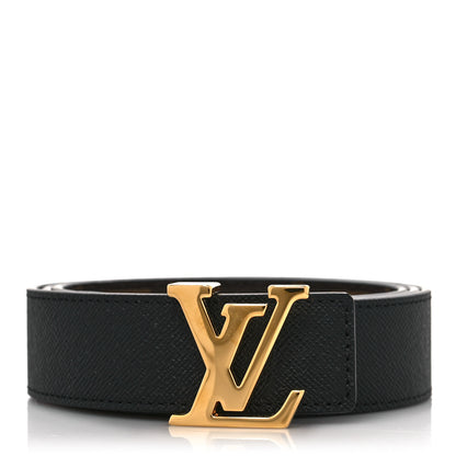 Louis Vuitton Calfskin Monogram 30mm LV Initiales Reversible Belt 90 36 Black 1 of 6