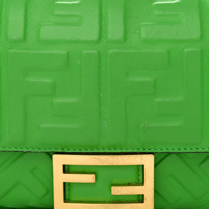 Fendi Nappa FF 1974 Embossed Baguette Tomatillo 8 of 16