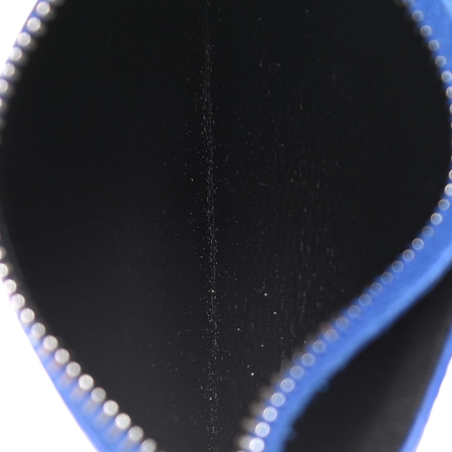 Grained Calfskin Cash Long Coin Card Holder Dark Blue