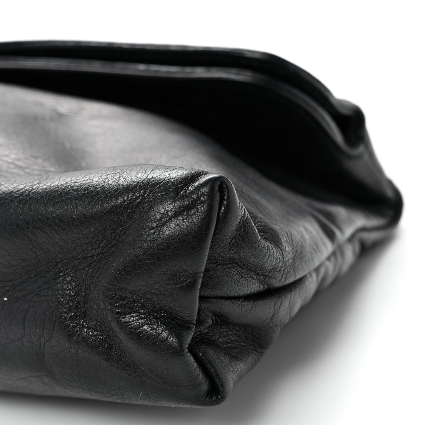 Calfskin Bamboo Croisette Clutch Black