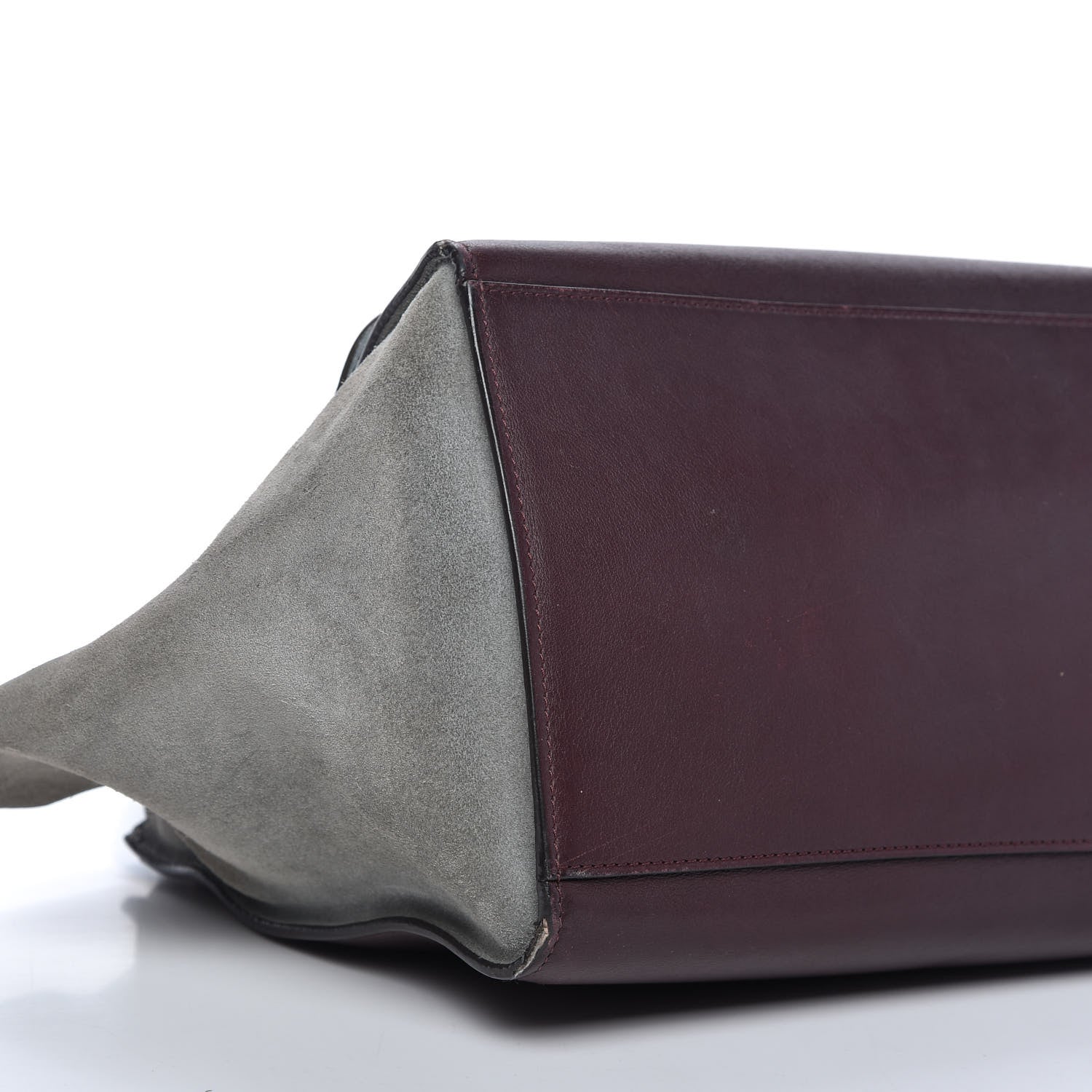 Celine Smooth Calfskin Suede Medium Tri-Color Trapeze Dark Grey 6 of 14