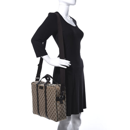Gucci Monogram Briefcase Dark Brown 2 of 15
