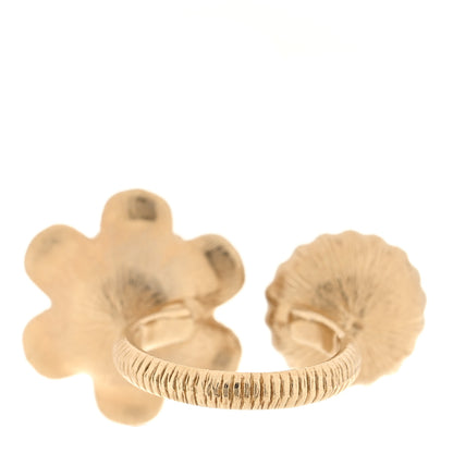 Chanel Pearl Enamel CC Camellia Ring 5 Black Gold 3 of 4