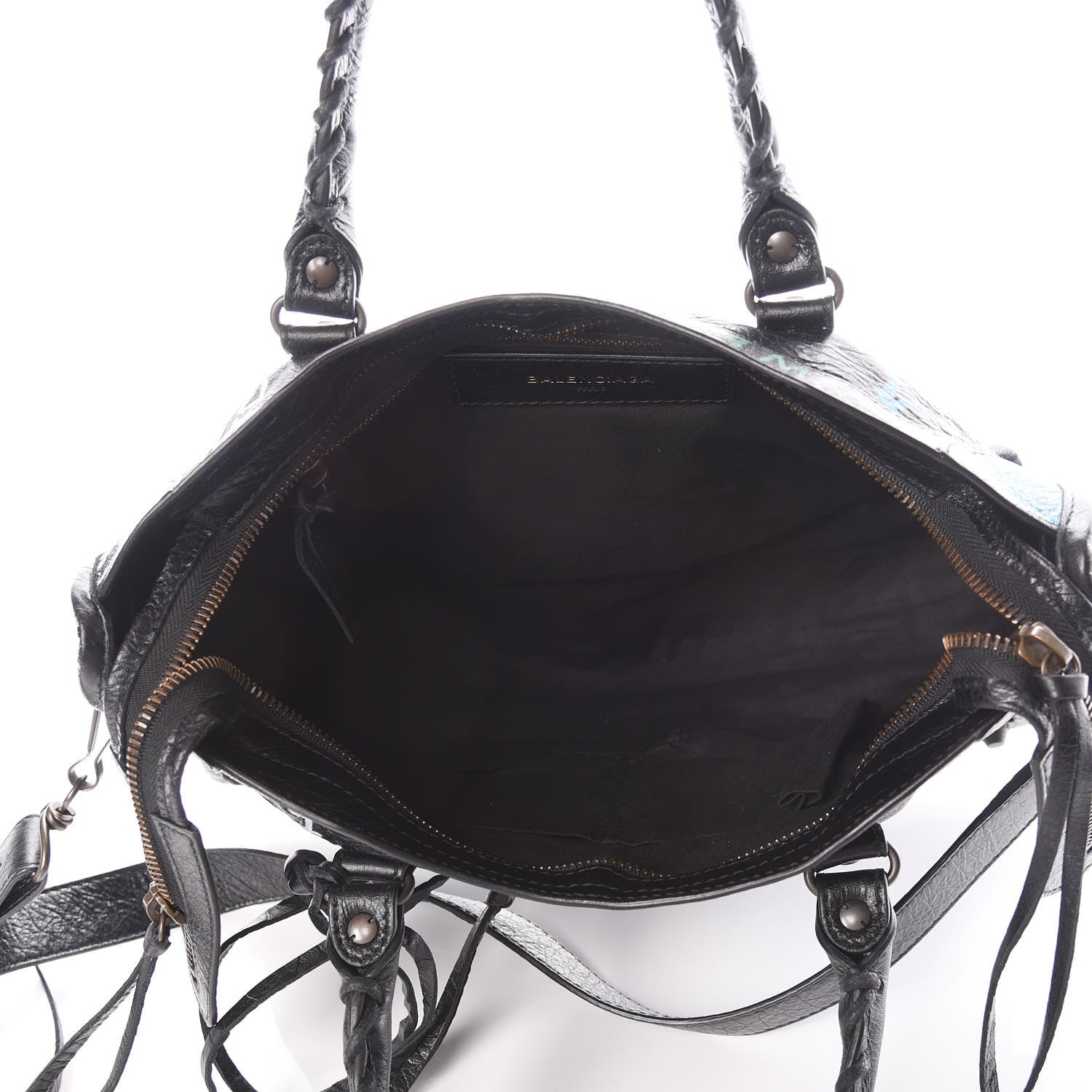 Balenciaga Agneau Graffiti All Over Classic Hardware S City Black Multicolor 7 of 9