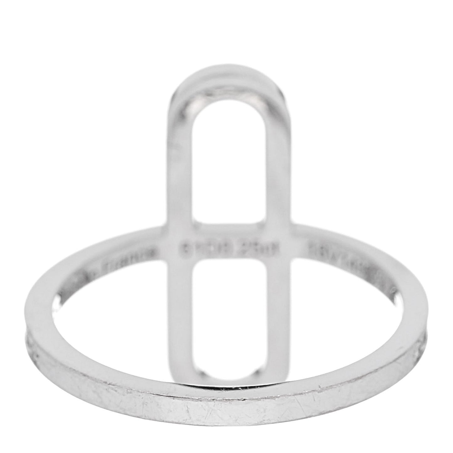 18K White Gold Diamond Ever Chaine d'Ancre Ring 53 6.25