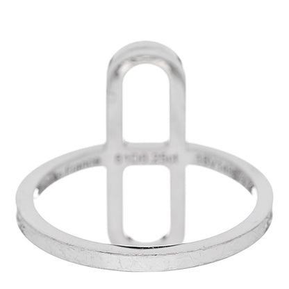 Hermes 18K White Gold Diamond Ever Chaine d'Ancre Ring 53 6.25 4 of 7