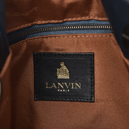 Lanvin Lambskin Quilted Large Amelia Tote Blue 6 of 8