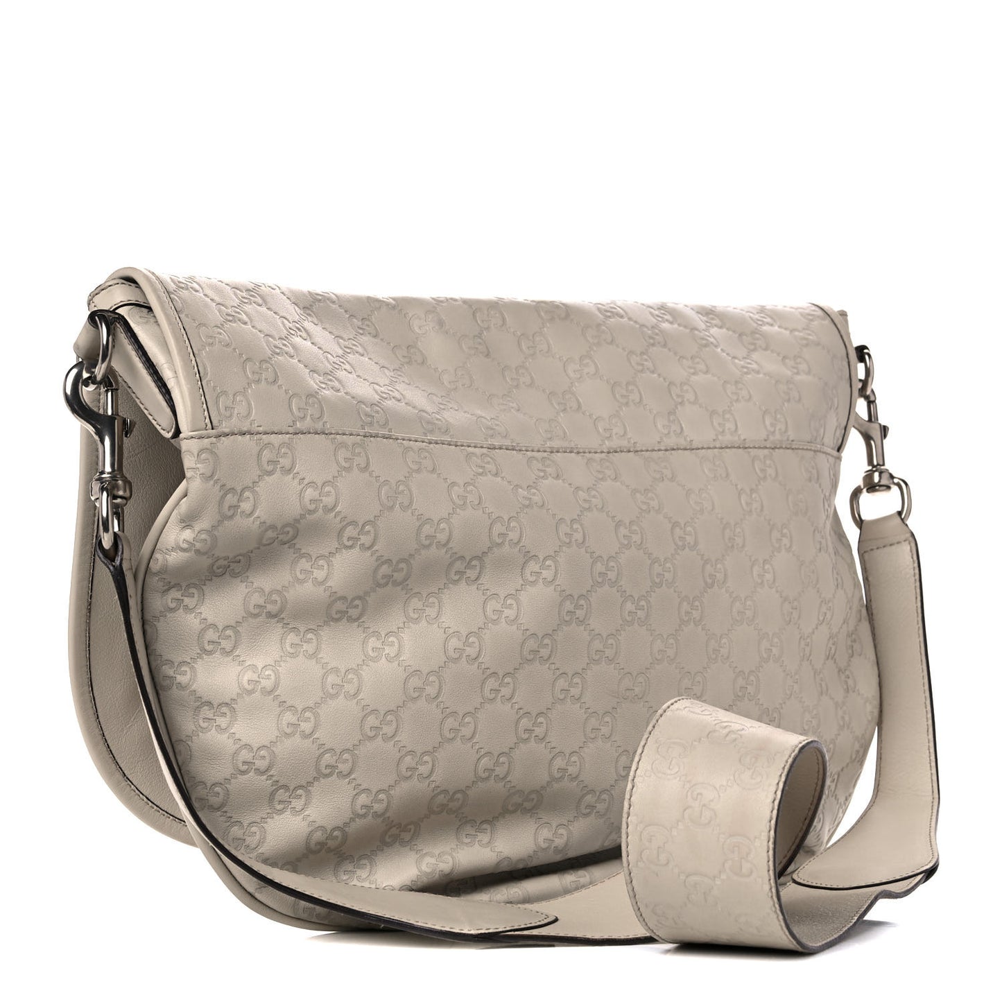 Guccissima Flap Messenger Bag Ivory