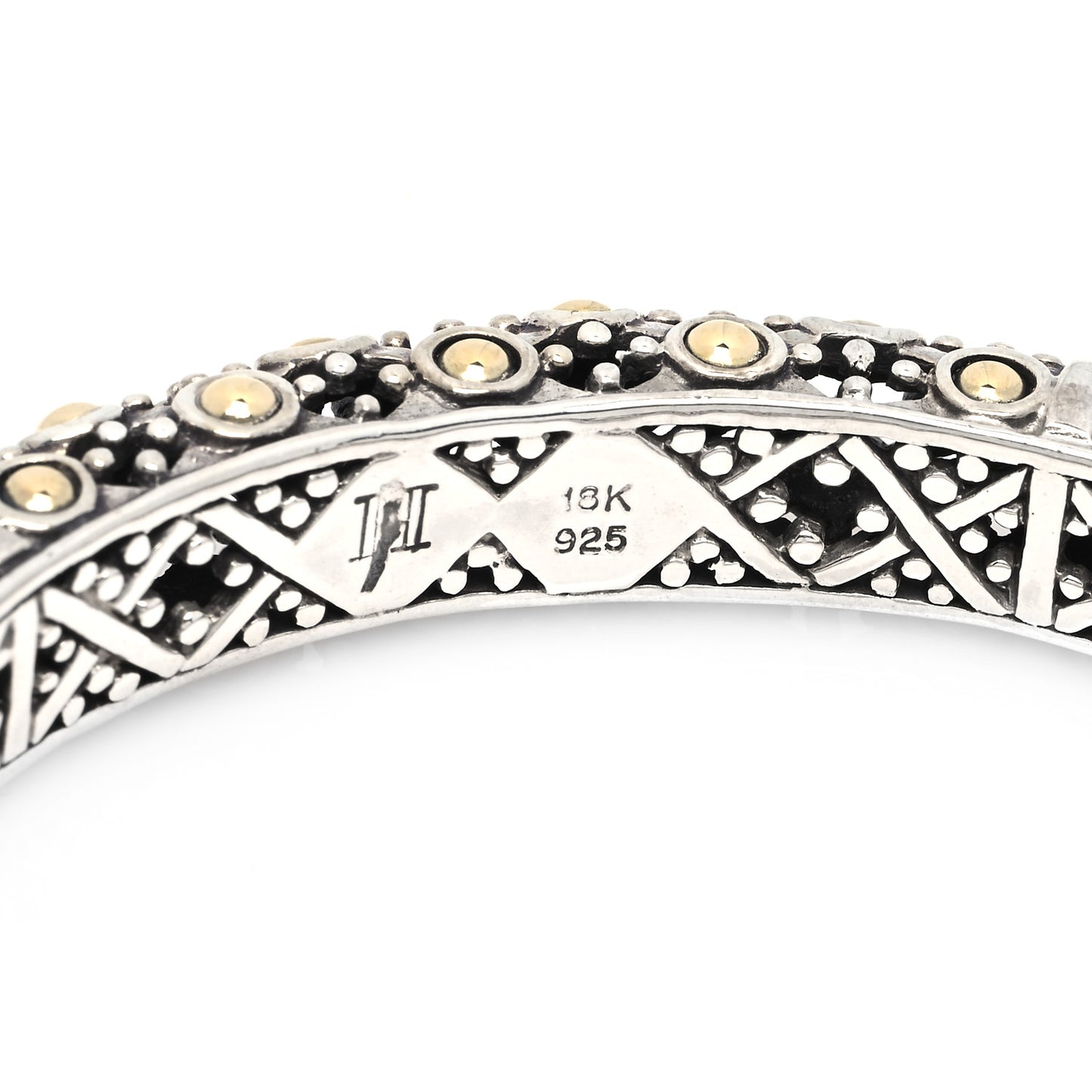 Sterling Silver 18K Yellow Gold Jaisalmer Bangle Bracelet