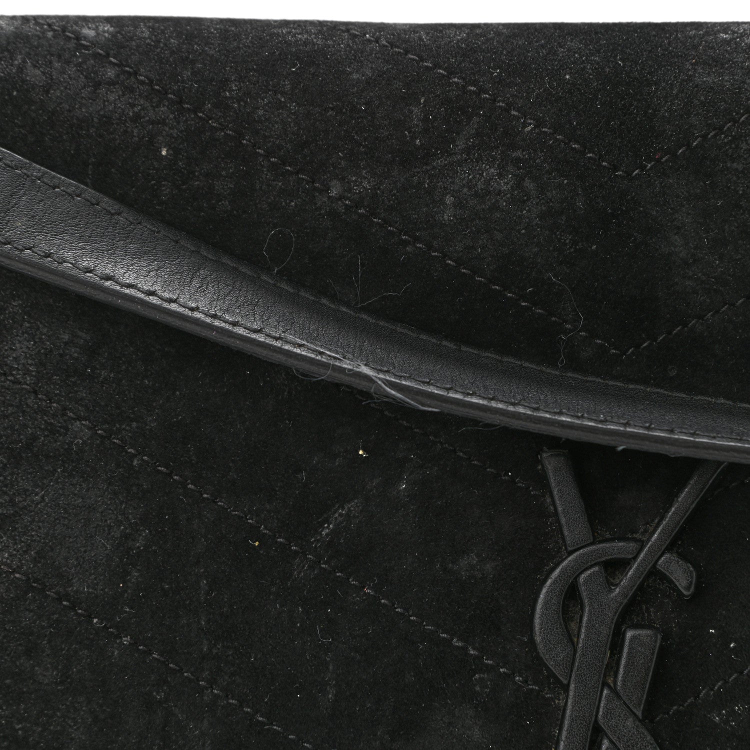 Saint Laurent Suede Monogram Medium Niki Chain Satchel Black 8 of 11