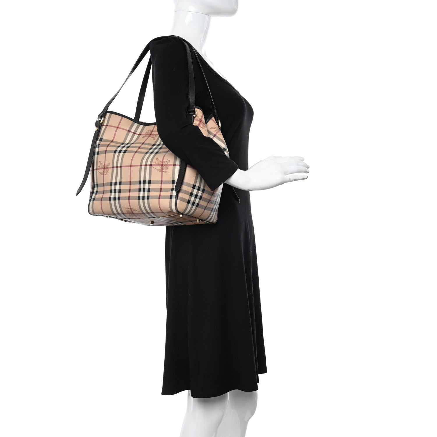 Burberry Haymarket Check Small Canterbury Tote Chocolate 2 of 11