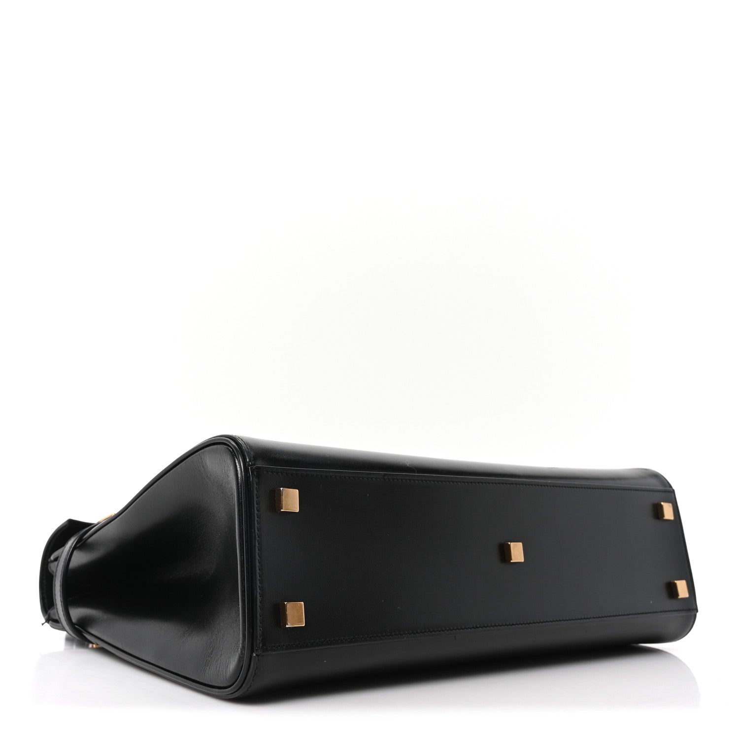 Saint Laurent Smooth Calfskin Manhattan Top Handle Black 1780753