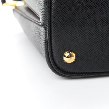 Prada Saffiano Cuir Small Panier Bucket Bag Black Fuoco 12 of 12