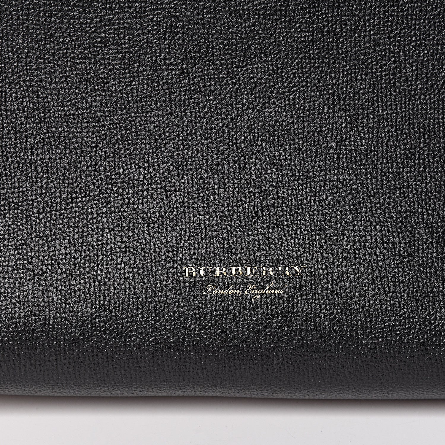 Burberry Grainy Calfskin House Check Two Tone Medium Banner Tote Black Brown 10 of 10