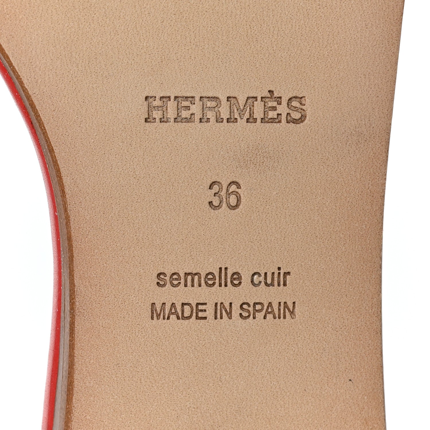 Hermes Calfskin Lisboa Sandals 36 Jasper Rouge 7 of 7