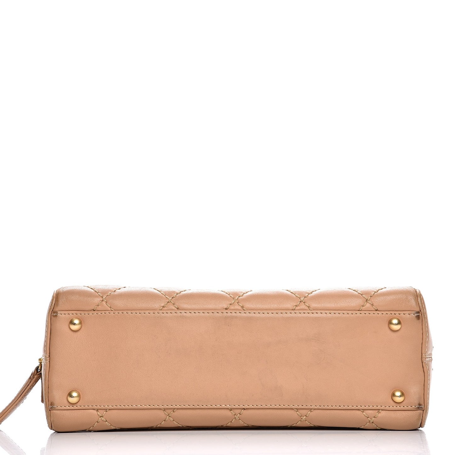 Lambskin Surpique Shoulder Bag Beige