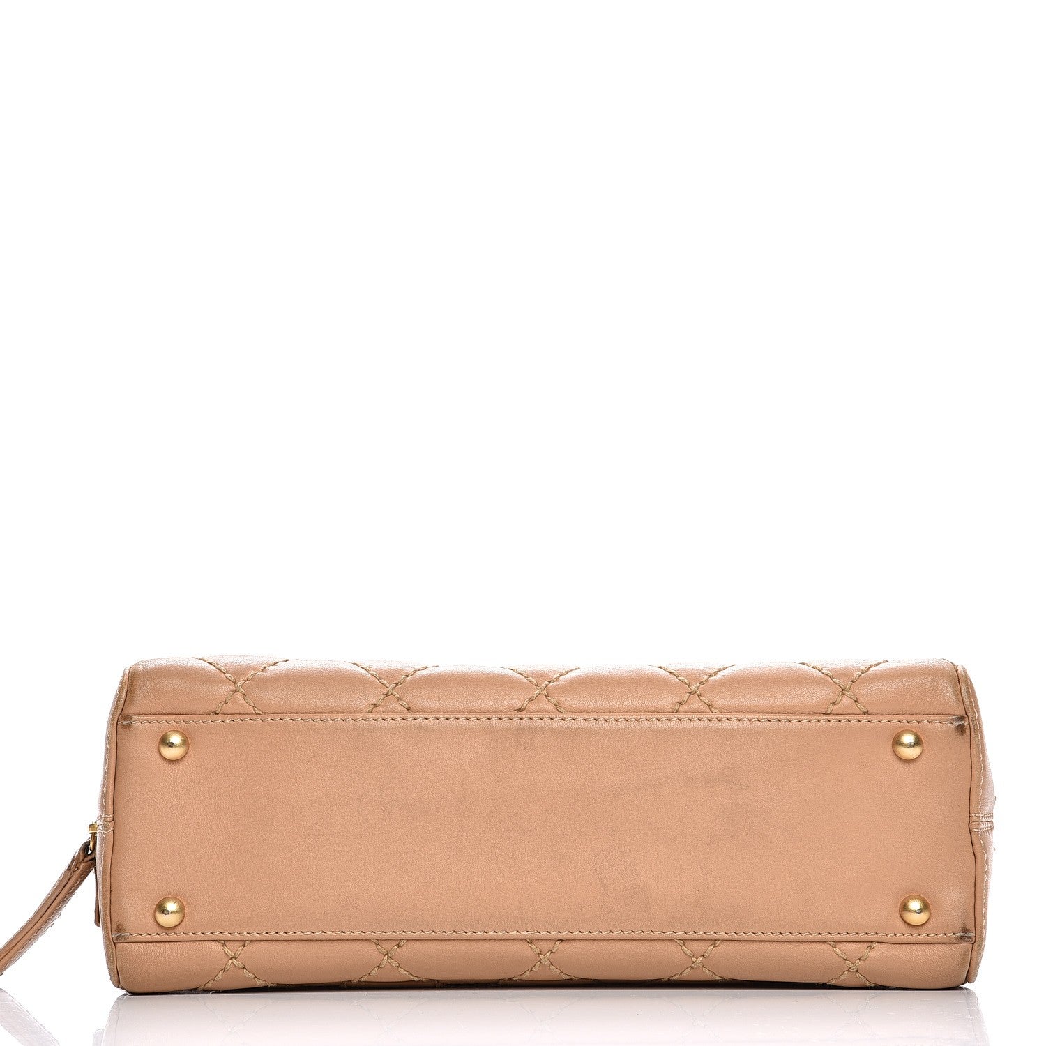 Chanel Lambskin Surpique Shoulder Bag Beige 15 of 21