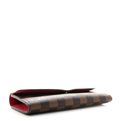 Louis Vuitton Damier Ebene Emilie Wallet Red 4 of 7