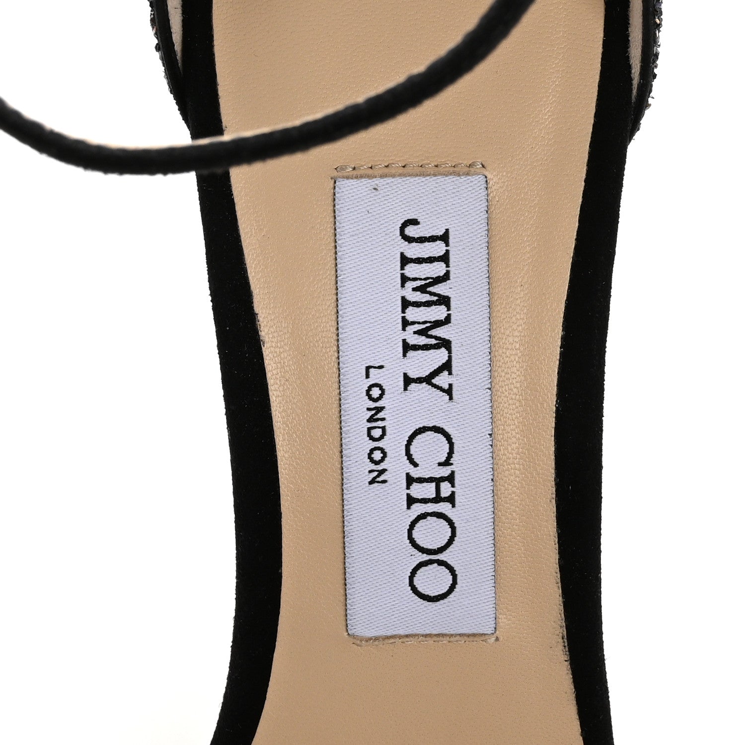 Jimmy Choo Glitzy Glitter Misty 100 Sandals 37 Twilight Black 7 of 9