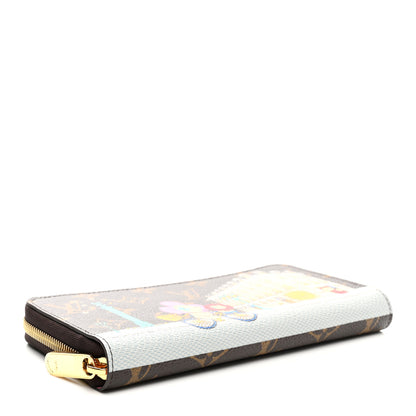 Louis Vuitton Monogram 2022 Christmas Animation Paris Zippy Wallet Pink 4 of 8