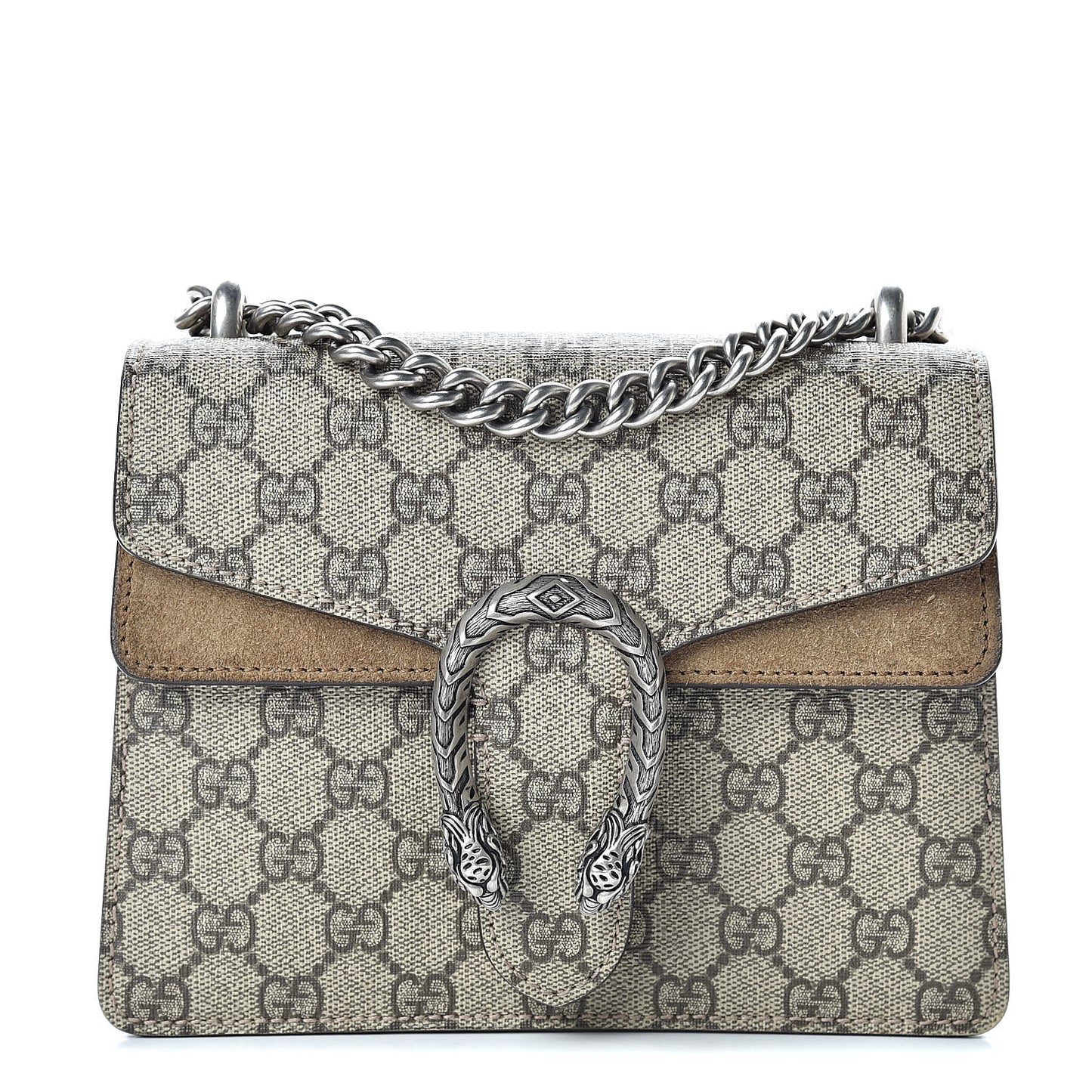 GG Supreme Monogram Mini Dionysus Shoulder Bag Taupe