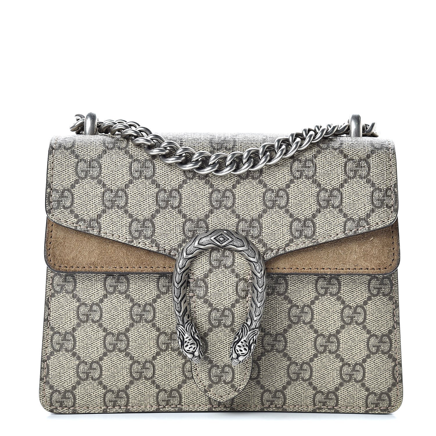 Gucci GG Supreme Monogram Mini Dionysus Shoulder Bag Taupe 1 of 13