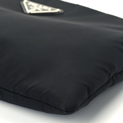 Prada Tessuto Nylon Soft Padded Medium Chain Clutch Bag Black 10 of 10