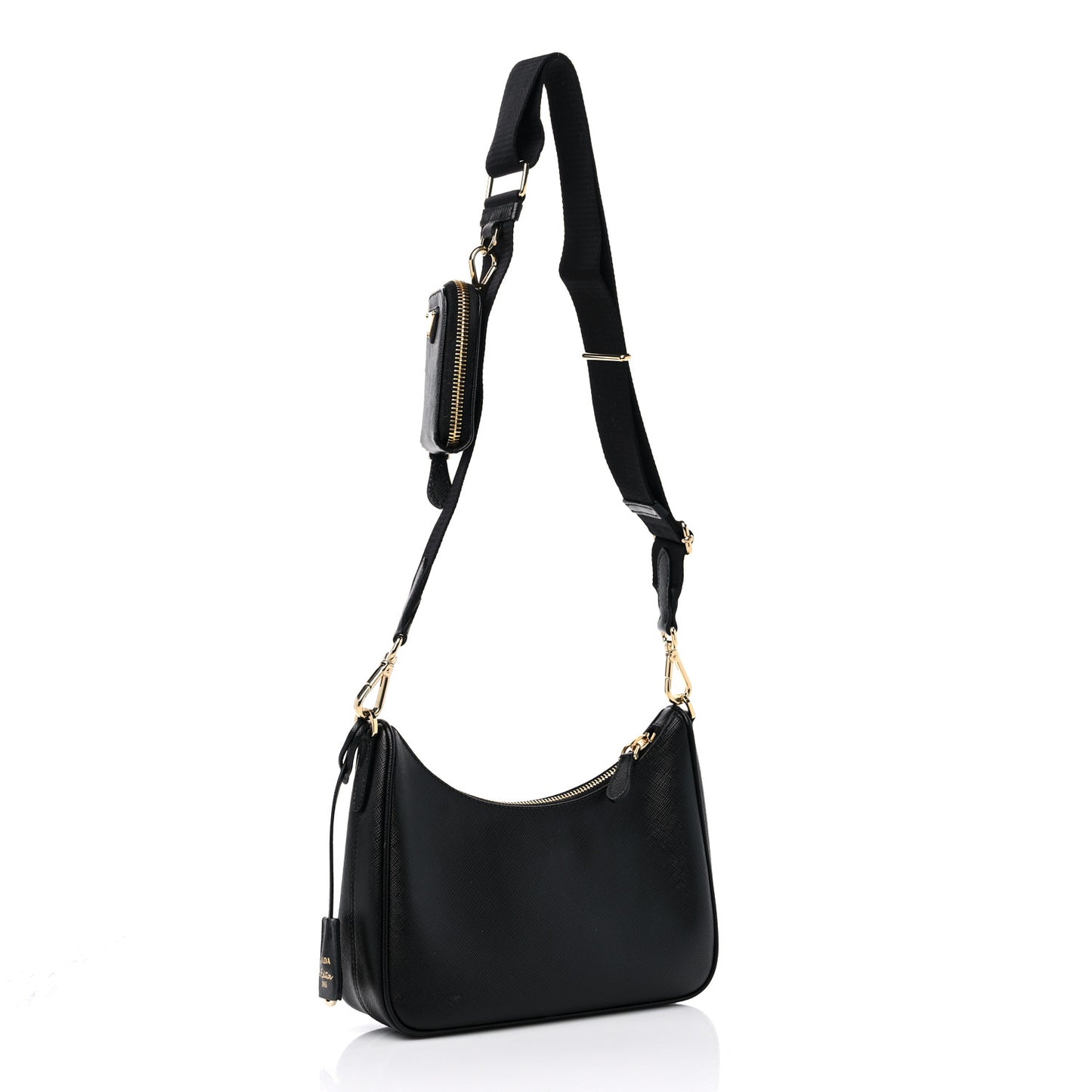 Saffiano Lux Re-Edition 2005 Shoulder Bag Black