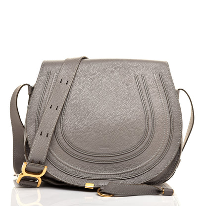 Chloe Calfskin Medium Marcie Round Crossbody Bag Cashmere Grey 1 of 11