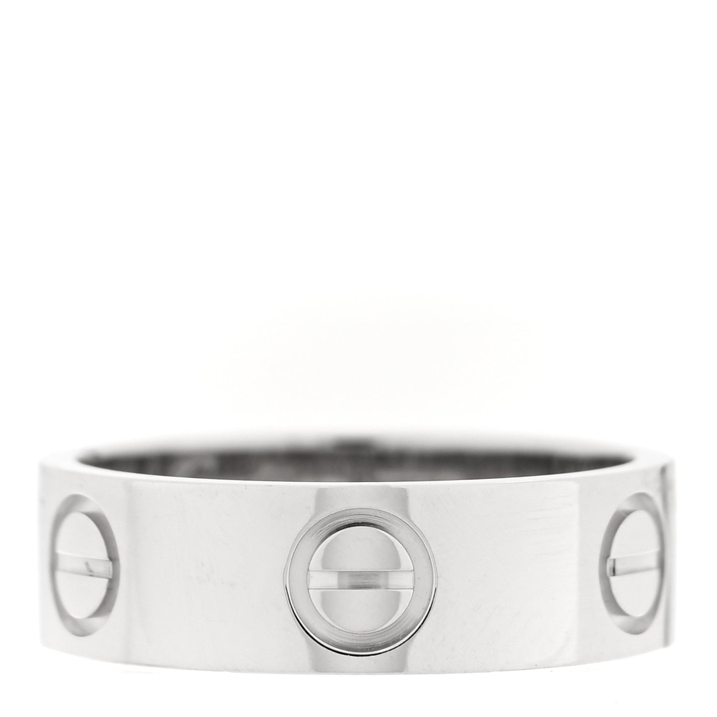 18K White Gold 5.5mm LOVE Ring 49 5