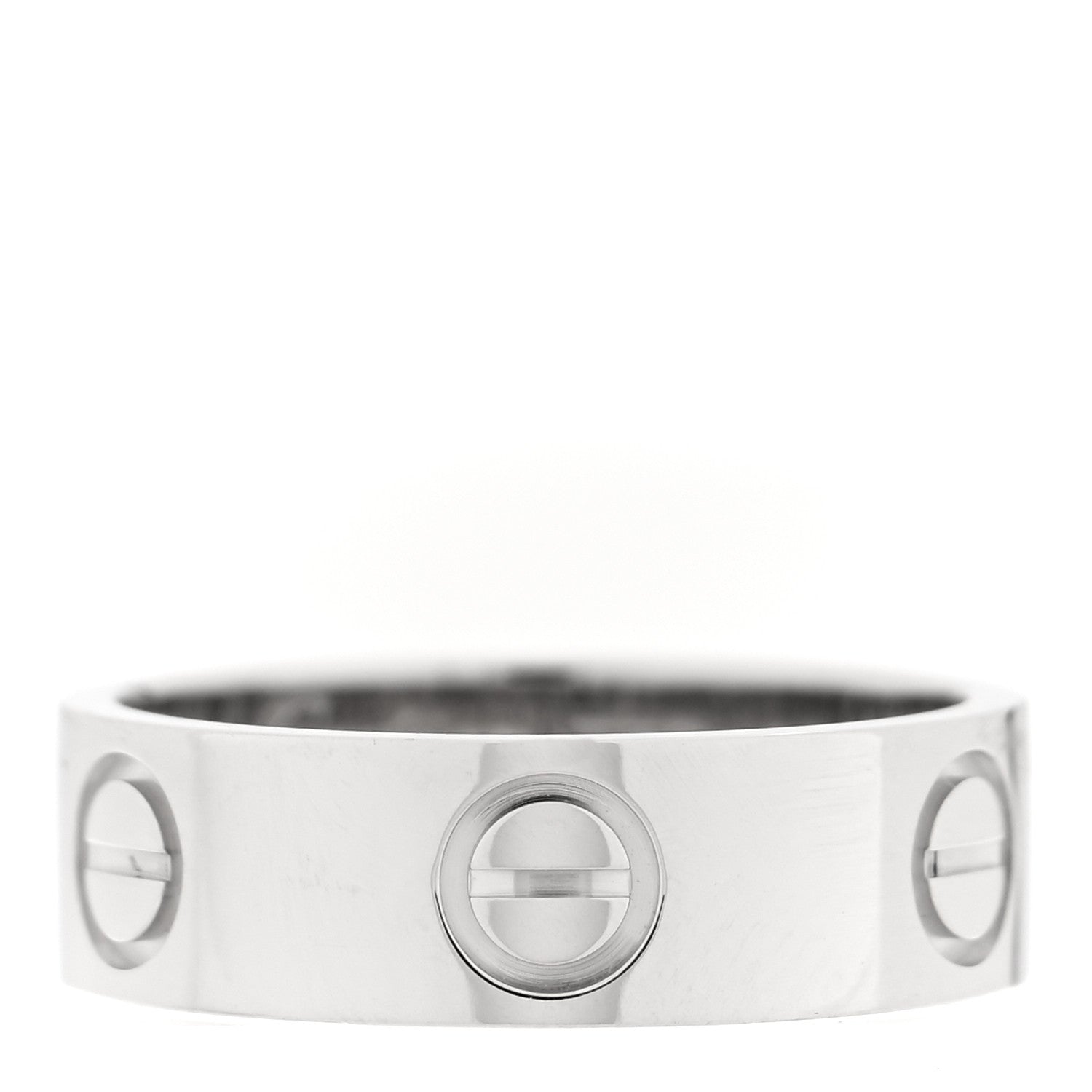 Cartier 18K White Gold 5.5mm LOVE Ring 49 5 1 of 5